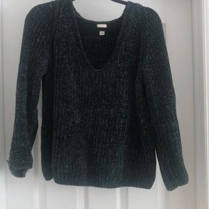 Dark green chenille sweater